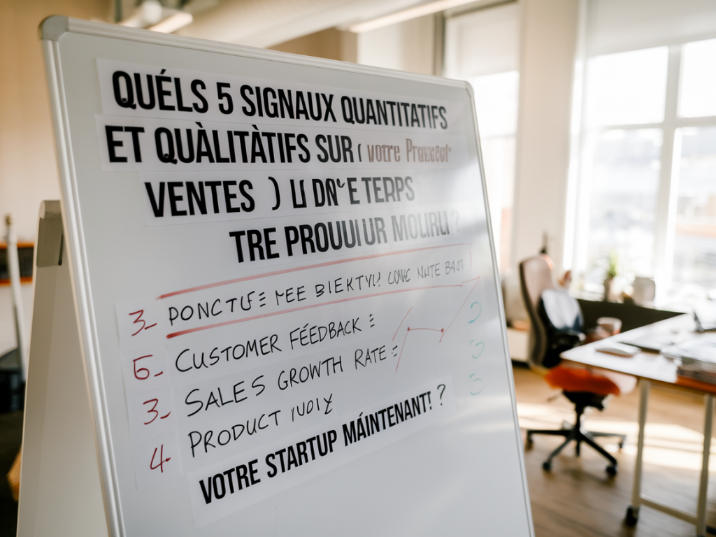 Quels 5 signaux quantitatifs et qualitatifs sur vos ventes et votre produit prouvent qu'il est temps de pivoter votre startup maintenant