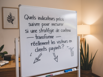 Quels indicateurs précis suivre pour mesurer si une stratégie de contenu transforme réellement les visiteurs en clients payants