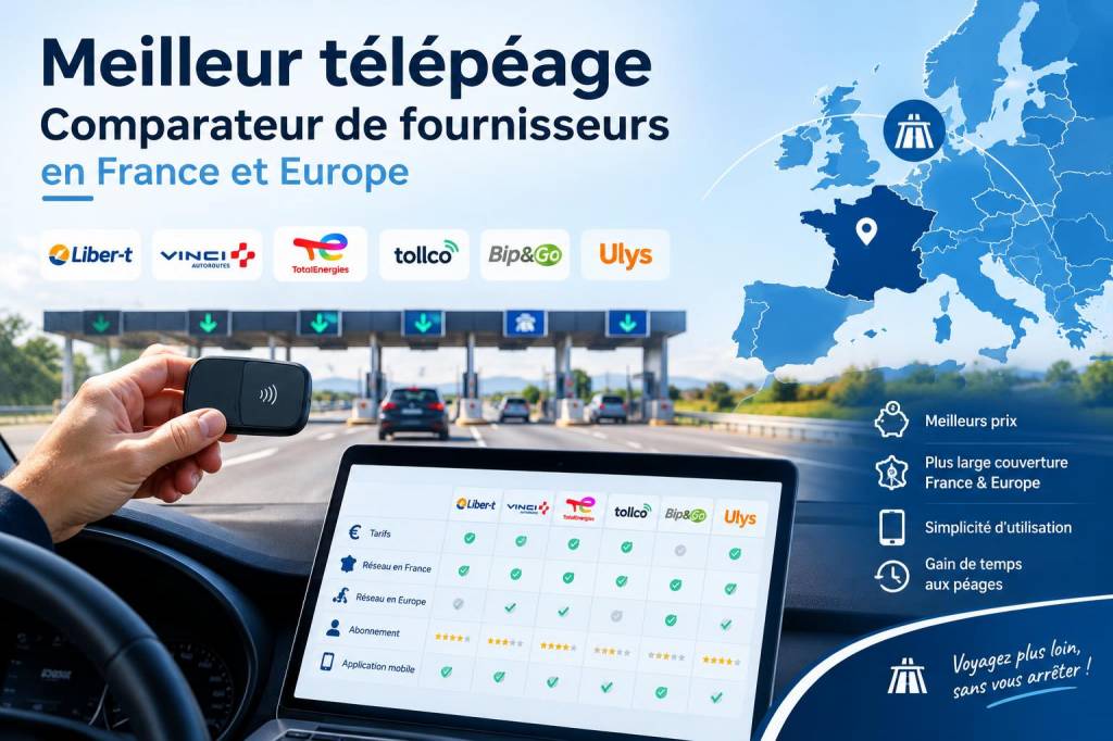 Meilleur télépéage : comparateur de fournisseurs en France et Europe
