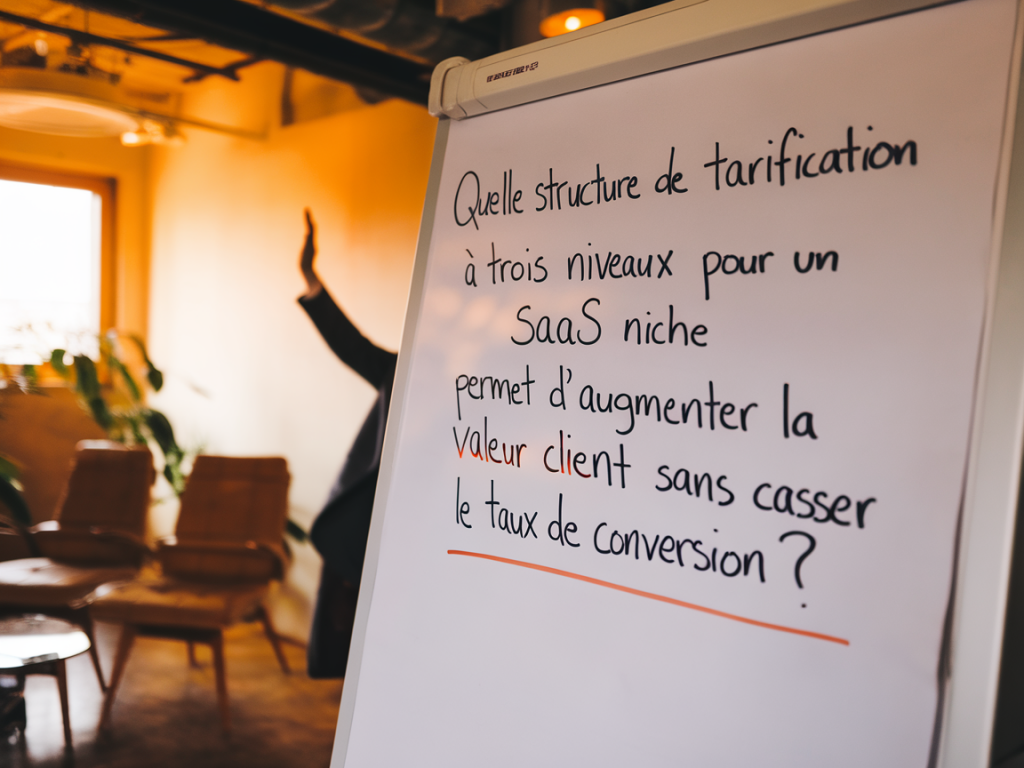 Quelle structure de tarification à trois niveaux pour un SaaS niche permet d'augmenter la valeur client sans casser le taux de conversion