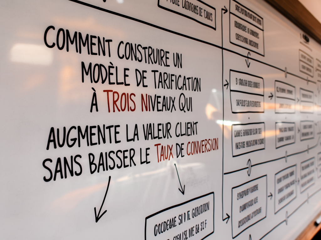 Comment construire un modèle de tarification à trois niveaux qui augmente la valeur client sans baisser le taux de conversion